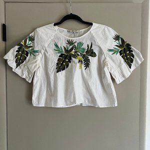 Embroidered Crop Top